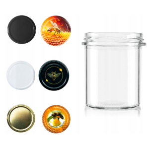 1x 350ml Słoik szklany na miód mięso pasztet Słoiki szklane na świeczki zakrętka do wyboru